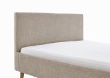 Polsterbett Leros in Taupe Boucle Einzelbett Liegeflche 140 x 200 cm