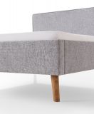 Polsterbett Stormy in grau Einzelbett Liegeflche 140 x 200 cm