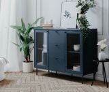 Kommode Barina in blau Wohn- und Esszimmer Sideboard 120 x 90 cm