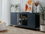 Sideboard Barina in blau Wohn- und Esszimmer Kommode 180 x 90 cm
