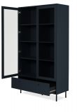 Vitrine Barina in blau Wohn- und Esszimmer Vitrinenschrank 100 x 183 cm