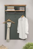 Garderobenpaneel Stanton in grn und Evoke Eiche Landhaus Wandgarderobe 77 x 123 cm