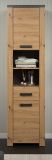 Badezimmer Hochschrank Follow in Artisan Eiche und Matera grau Badschrank 53 x 196 cm