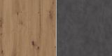 Badezimmer Hochschrank Follow in Artisan Eiche und Matera grau Badschrank 53 x 196 cm