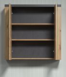 Badezimmer Spiegelschrank Follow in Artisan Eiche und Matera grau Badschrank 2-trig 79 x 78 cm