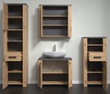 Badmbel Set Follow in Artisan Eiche und Matera grau Badkombination 4-teilig 215 x 196 cm