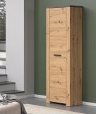 Garderobenschrank Follow in Artisan Eiche und Matera grau Flur Garderobe 62 x 199 cm