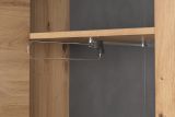 Garderobe Set 4-teilig Follow in Artisan Eiche und Matera grau Flur Garderobenkombination 270 x 199 cm