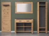 Garderobe Set 4-teilig Follow in Artisan Eiche und Matera grau Flur Garderobenkombination 270 x 199 cm