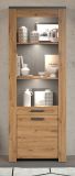 Vitrine Follow in Artisan Eiche und Matera grau Wohn- und Esszimmer Vitrinenschrank 73 x 199 cm
