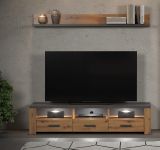 TV-Lowboard Follow in Artisan Eiche und Matera grau TV Unterteil 180 x 43 cm