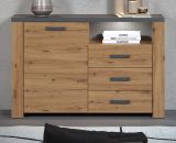 Sideboard Follow in Artisan Eiche und Matera grau Wohn- und Esszimmer Kommode 127 x 83 cm