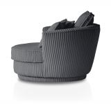 Drehsessel Comfy in grau Mega-Cord XL Sessel 360 drehbar inklusive 3 x Kissen