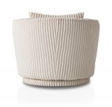 Drehsessel Comfy in wollwei Mega-Cord Sessel 360 drehbar inklusive Kissen