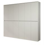 Garderobenschrank Nevada in wei� Schuhschrank 222 x 191 cm