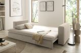 Schlafsofa Pesaro in beige Cord Sofa 3-Sitzer mit Bettfunktion 244 cm