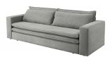 Schlafsofa Pesaro in hellgrau Cord Sofa 3-Sitzer mit Bettfunktion 244 cm