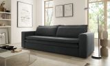 Schlafsofa Pesaro in grau Cord Sofa 3-Sitzer mit Bettfunktion 244 cm