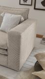 Sessel Pesaro in beige Cord Loungesessel 110 cm