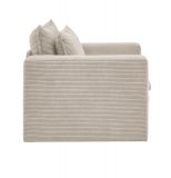 Sessel Pesaro in beige Cord Loungesessel 110 cm