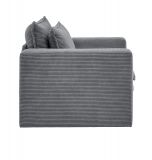 Sessel Pesaro in grau Cord Loungesessel 110 cm