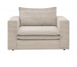 Loveseat Sessel Pesaro in beige Cord Loungesessel 125 cm