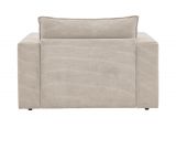 Loveseat Sessel Pesaro in beige Cord Loungesessel 125 cm