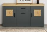 Sideboard Tyler in grau und Evoke Eiche Wohn- und Esszimmer Kommode 160 cm
