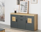 Sideboard Tyler in grau und Evoke Eiche Wohn- und Esszimmer Kommode 160 cm