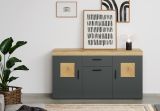 Sideboard Tyler in grau und Evoke Eiche Wohn- und Esszimmer Kommode 160 cm