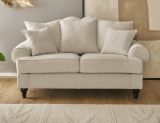 Sofa Adelina in beige Landhaus Couch 2-Sitzer 170 cm
