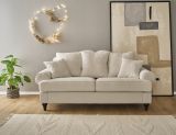 Sofa Adelina in beige Landhaus Couch 3-Sitzer 200 cm