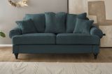Sofa Adelina in blaugrn Landhaus Couch 3-Sitzer 200 cm