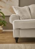 Sofa Adelina in beige Landhaus Couch 3,5-Sitzer 230 cm