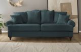 Sofa Adelina in blaugrn Landhaus Couch 3,5-Sitzer 230 cm