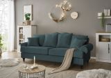 Sofa Adelina in blaugrn Landhaus Couch 3,5-Sitzer 230 cm