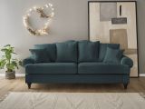 Sofa Adelina in blaugrn Landhaus Couch 3,5-Sitzer 230 cm