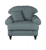 Sessel Adelina in grau Landhaus Loungesessel 110 cm