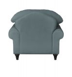 Sessel Adelina in grau Landhaus Loungesessel 110 cm