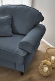 Sessel Adelina in blau Landhaus Loungesessel 110 cm