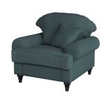 Sessel Adelina in blaugrn Landhaus Loungesessel 110 cm