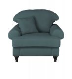 Sessel Adelina in blaugrn Landhaus Loungesessel 110 cm