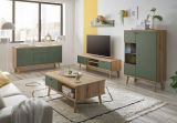 Sideboard Juna in Salbei und Evoke Eiche Kommode skandinavisch 160 x 83 cm