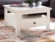 Couchtisch Baxter in wei� 70 x 70 cm im Landhausstil mit Schublade