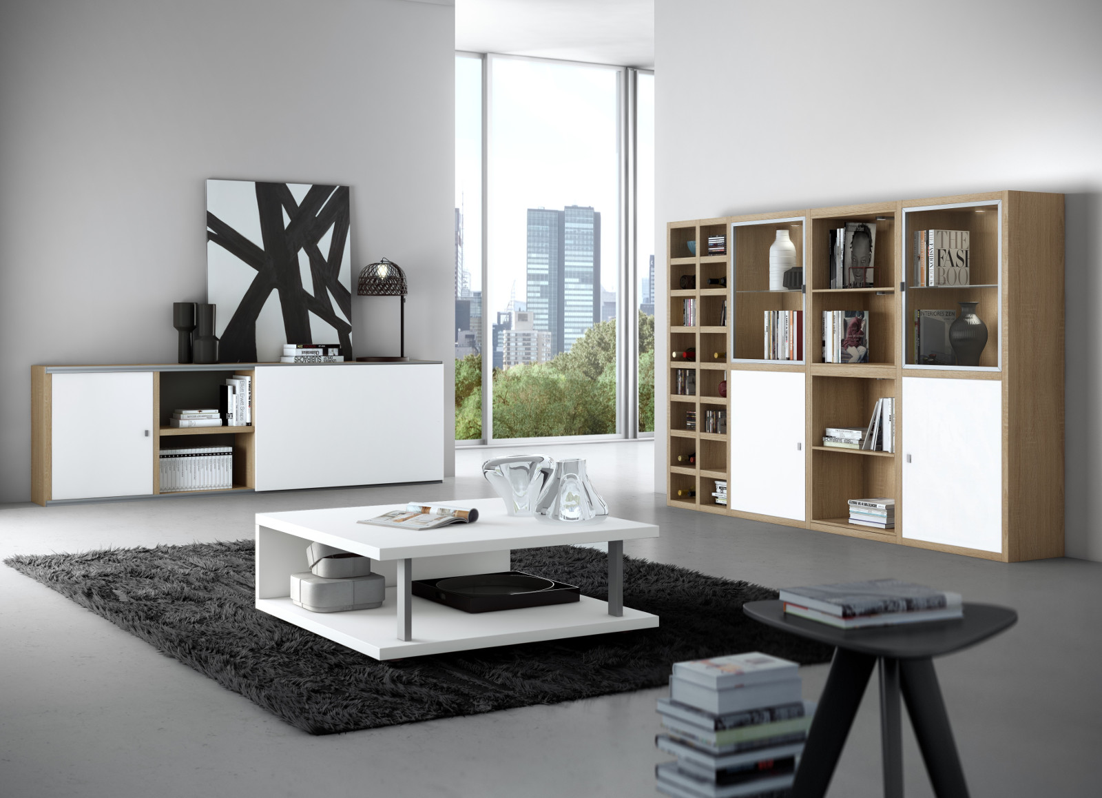 Highboard Wohnwand Eiche Natur Highboard Wohnwand Eiche Natur