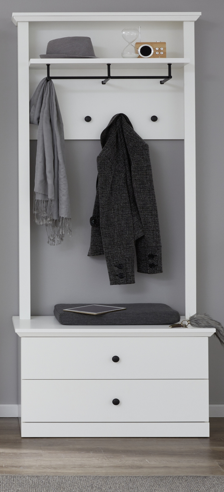 Garderobe Baxter 2 Teilig Weiss Landhaus