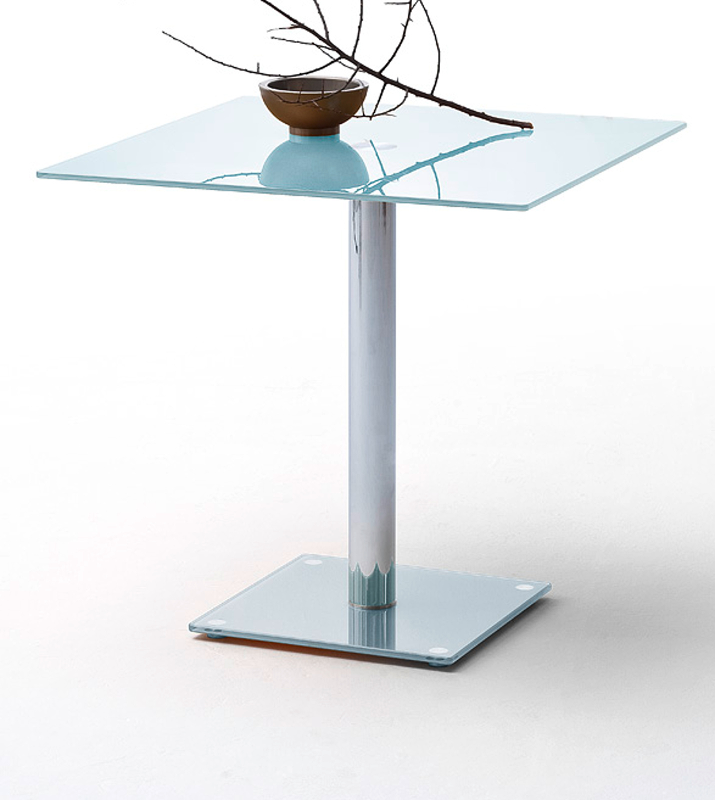 Esstisch Fion Glastisch In Weiss 80 Cm