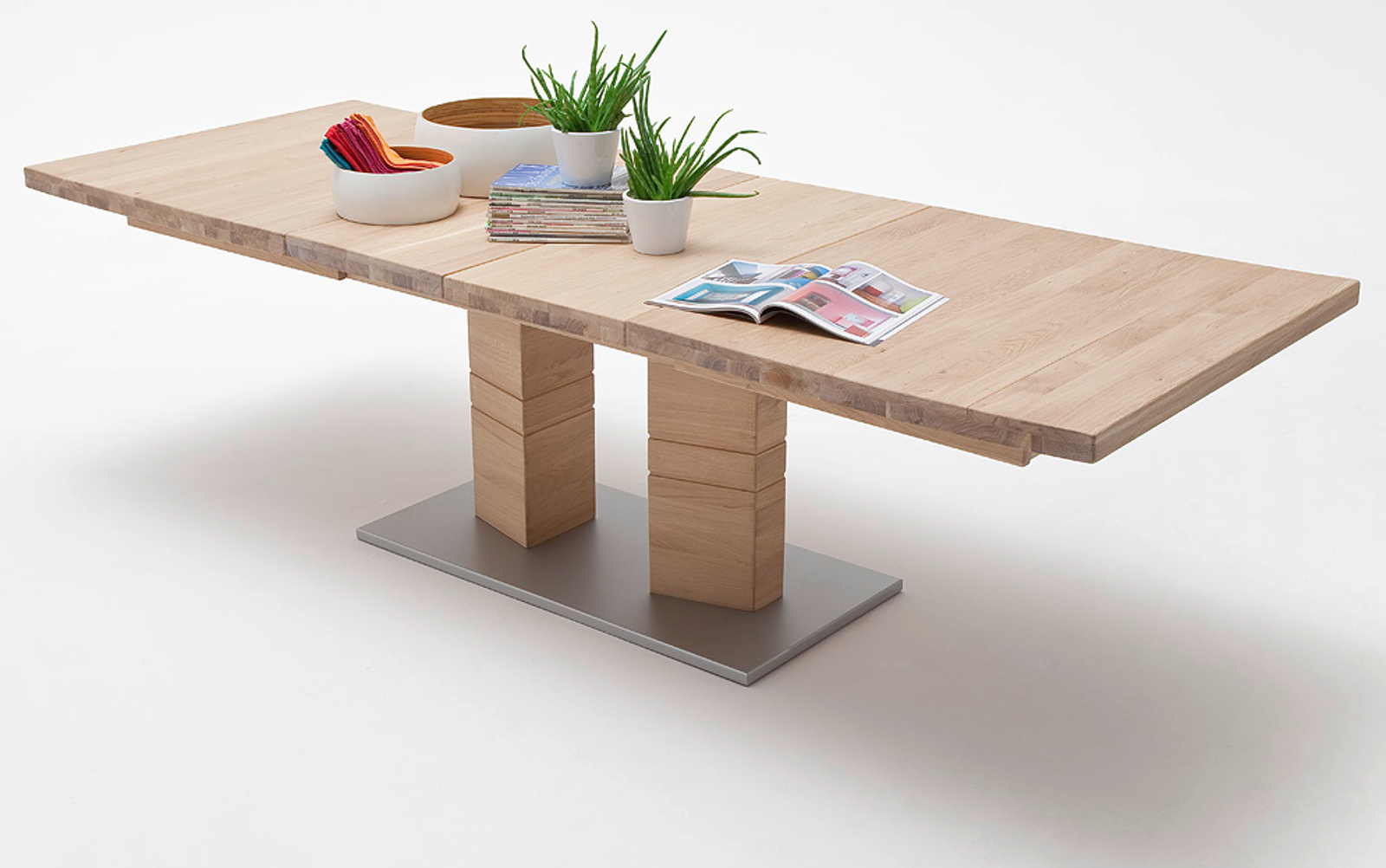 Esstisch Cuneo Eiche Bianco Massiv Geolt 140 Cm
