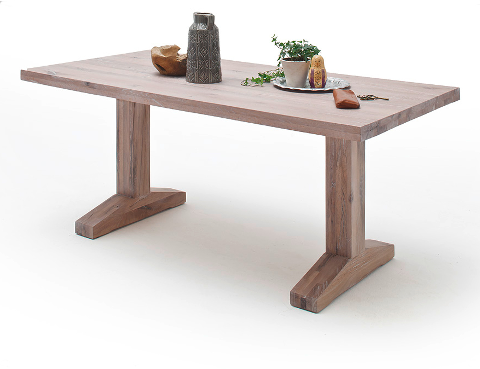 Esstisch Lunch Eiche Gekalkt Massiv 220 Cm