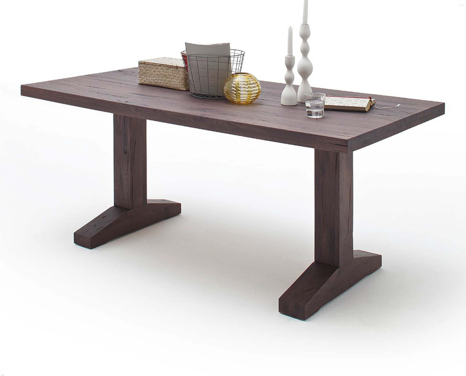 Esstisch Lunch In Eiche Verwittert Matt Lackiert Massivholztisch 180 X 90 Cm